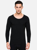 Men Thermal Top with Round Neck and Full Sleeves for Winter Wear, Warm Base Layer Comfort and Regular Use