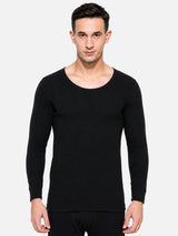 Men Thermal Top with Round Neck and Full Sleeves for Winter Wear, Warm Base Layer Comfort and Regular Use
