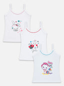 Baby Girls Vest Camisole Sleeveless Innerwear for Easy Wear, Daily Comfort and Wardrobe Essentials - Pack of 3