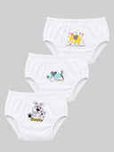 Baby Girls Innerwear Panty with Inner Elastic for Gentle Everyday Comfort, Easy Fit and Wardrobe Essentials - Pack of 3