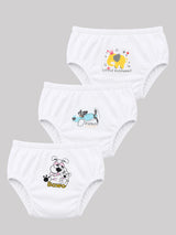 Baby Girls Innerwear Panty with Inner Elastic for Gentle Everyday Comfort, Easy Fit and Wardrobe Essentials - Pack of 3