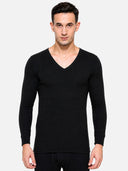 Men Antibacterial Thermal Top with V Neck and Full Sleeves for Winter Base Layering and Cold-Weather Comfort Essentials
