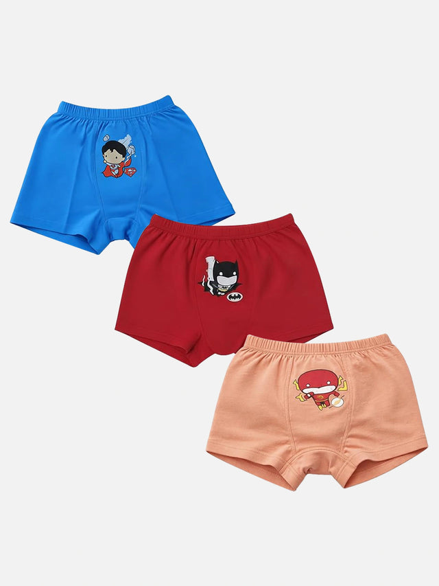 Baby 100% Cotton Trunk with Inner Elastic for Everyday Innerwear Comfort and Easy Movement - Pack of 3