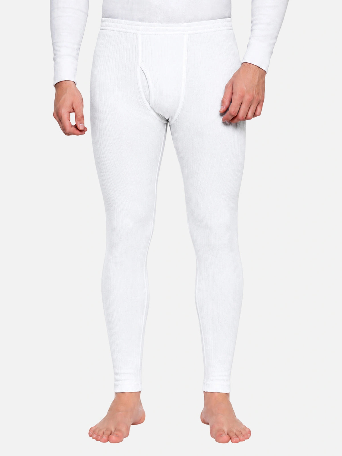 Men Polyfill Cotton Thermal Bottom with Stretchable Insulated Base Layer for Cold-Weather Daily and Outdoor Use