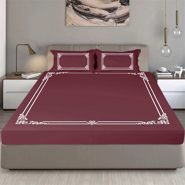 King Size Cotton Fitted Bedsheet Camel Beige - Bodycare