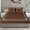 Bodycomfy 100% Cotton Hosiery King Size Fitted Bedsheet – Versache Classical Print