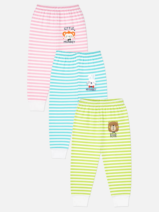 Baby Quilt Thermal Pajami for Winter Sleepwear, Warm Lounge Comfort and Cold Weather Use - Pack of 3