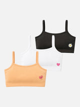 Girls Cotton Sleeveless Crop Top with Inner Elastic for Everyday Innerwear Comfort and Supportive Fit
