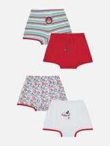 Baby Boys Mickey & Friends Innerwear Trunk Cotton Solid with Inner Elastic for Everyday Comfort - Pack of 4