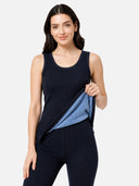Women Sleeveless Thermal Top with Round Neck, Fur Fleece Inside Warmth and Winter Innerwear Comfort - Pack of 1