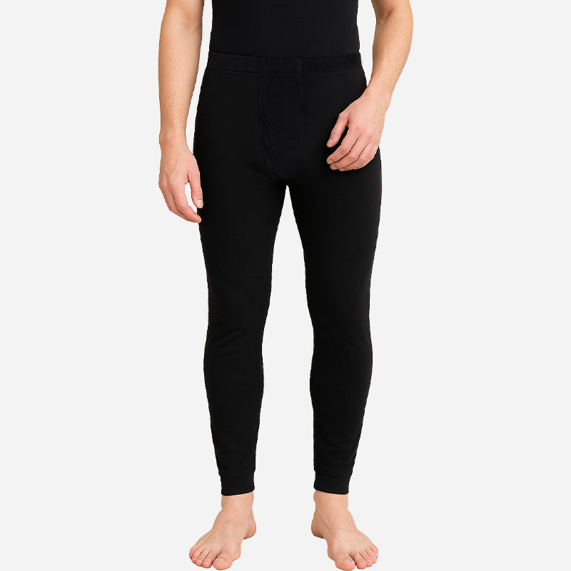 Bodycare Mens Gold Thermal Bottom Solid - Black