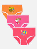 Girls Printed Innerwear Panty with Top Elastic for Everyday Comfort, Easy Fit and Wardrobe Essentials - Pack of 3
