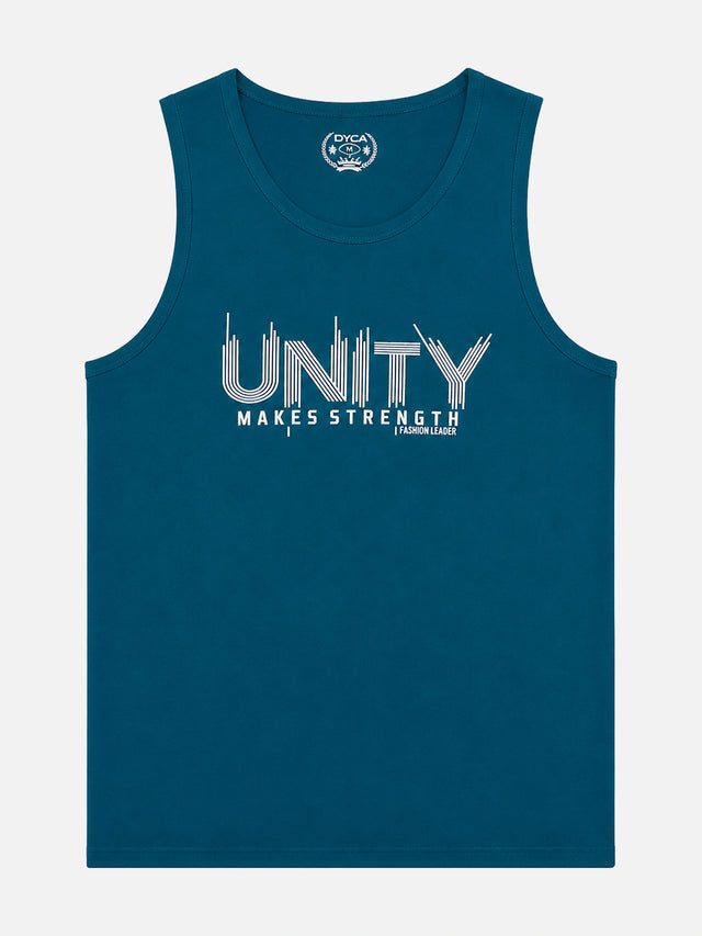 Men Cotton Printed Sleeveless T-Shirt with Round Neck, Tank Top Styling and Regular Fit for Casual Wear Comfort