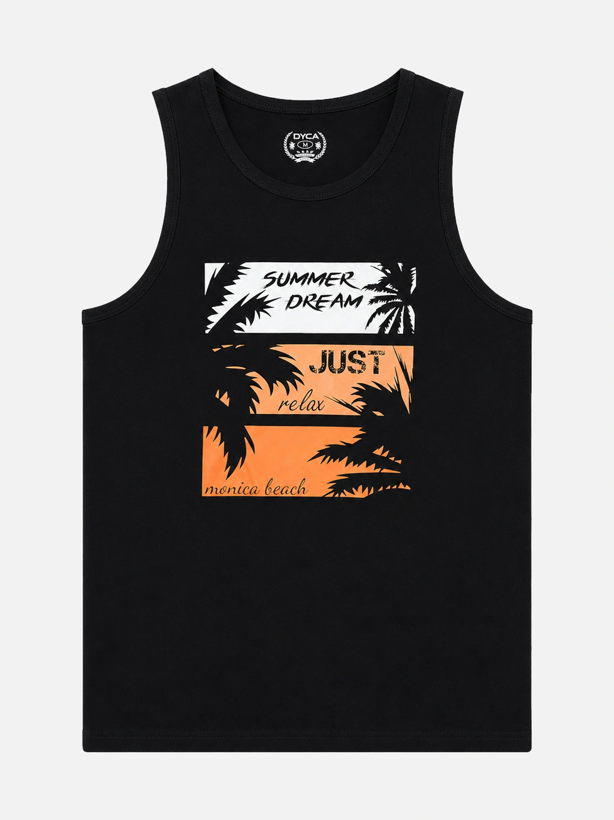 Men Cotton Printed Sleeveless T-Shirt with Round Neck, Tank Top Styling and Regular Fit for Casual Wear Comfort