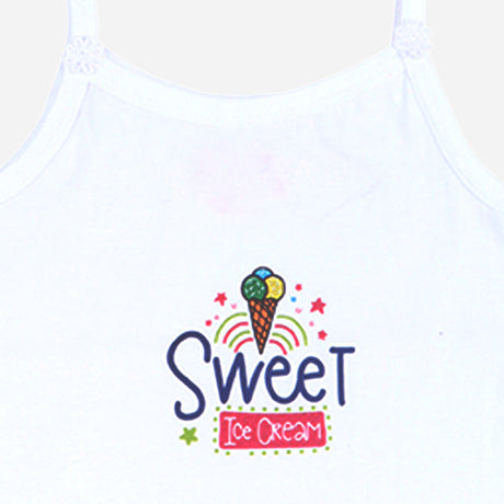 DYCA Girls Cotton Printed Vest Dori Neck Sleeveless  Pack Of 4