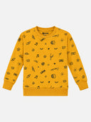 Girls Printed Round Neck Full Sleeve Sweatshirt for Casual Wear, Comfortable Coverage and Winter Wardrobe Use - Pack of 1