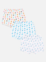 Baby Boys 100% Cotton Trunk with Inner Elastic for Everyday Innerwear Comfort and Regular Use - Pack of 3