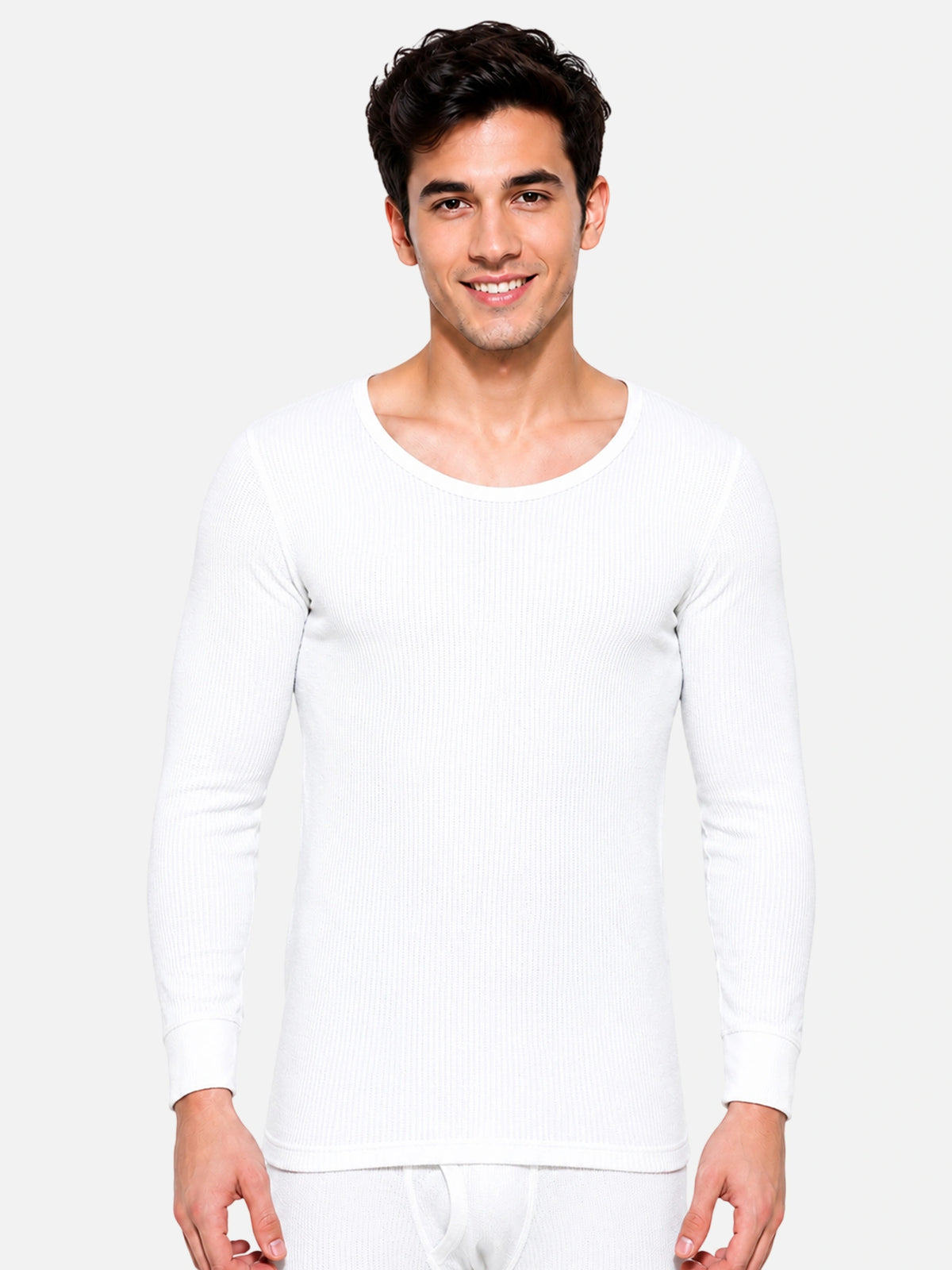 Men Round Neck Thermal Top with Full Sleeves for Winter Base Layering, Cold-Weather Comfort and Everyday Innerwear