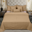 King Size Cotton Jersey Bedcover Camel Beige - Bodycare