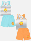 Unisex Baby 100% Cotton Top and Bottom Set for Everyday Comfort, Easy Dressing and Regular Use - Pack of 2