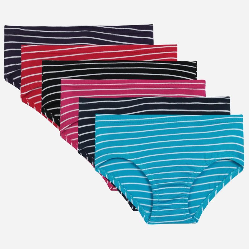 Girls Panty Lycra Waistband Pack of 6 - Bodycare