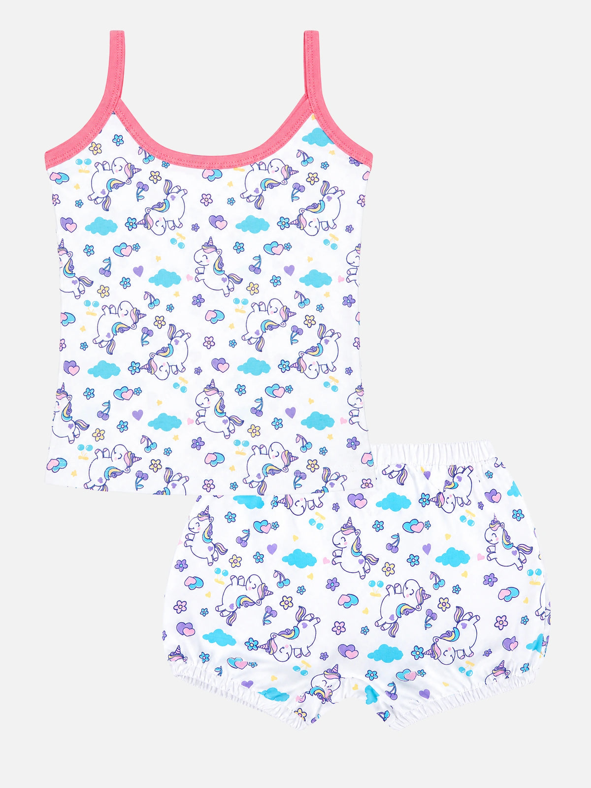 Girls 100% Cotton Top and Bottom Clothing Set for Comfortable Casual Wear, Easy Styling and Everyday Outfits