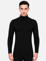 Men Full Sleeves Thermal Top with High Neck and Antibacterial Technology for Winter Base Layer Comfort