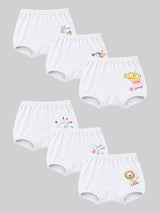 Baby Boys Single Jersey Trunk with Inner Elastic Waistband for Comfortable Innerwear Essentials - Pack of 6