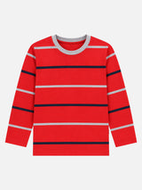 Boys Printed T-Shirt with Round Neck and Full Sleeves for Comfortable Casual Wear and Regular Everyday Use