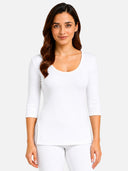 Women Antibacterial Thermal Top with Round Neck and Full Sleeves for Winter Base Layering and Cold-Weather Comfort - Pack of 1