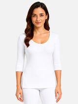 Women Antibacterial Thermal Top with Round Neck and Full Sleeves for Winter Base Layering and Cold-Weather Comfort - Pack of 1