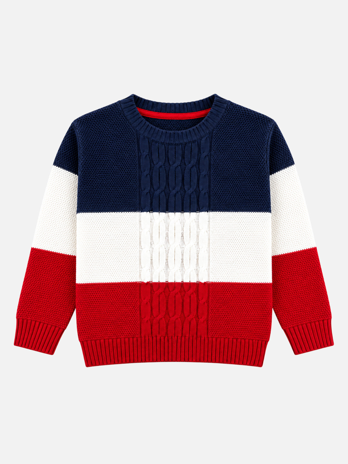 Boys Round Neck Full Sleeves Sweater with Comfortable Winter Wear Styling, Everyday Comfort and Casual Use