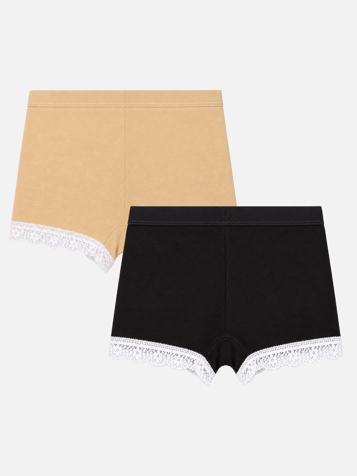 Girls Cotton Spandex Boyshorts with Inner Elastic Waistband and Stretch Comfort for Everyday Innerwear - Pack of 2