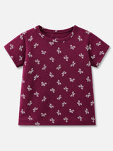 Girls 100% Cotton T-Shirt Round Neck Half Sleeves Pack of 2