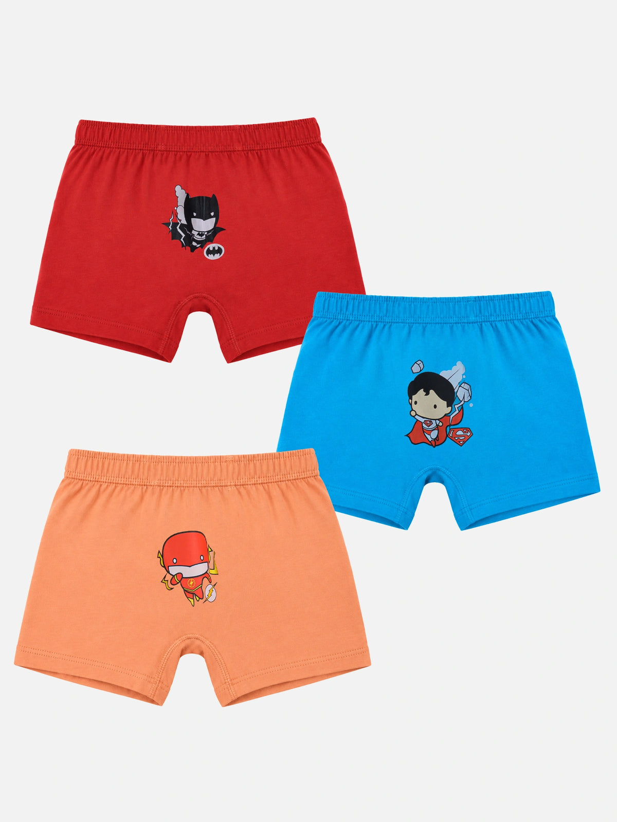 Unisex Baby 100% Cotton Trunks with Inner Elastic and Solid Styling for Everyday Innerwear Comfort - Pack of 3
