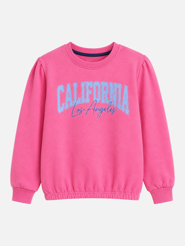 Girls Round Neck Full Sleeve Sweatshirt with Comfortable Casual Wear Styling for Winter Wear and Regular Use