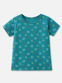 Girls Cotton Printed T-Shirt Round Neck Half Sleeves Casual Wear Top for School, Play and Everyday Outfits