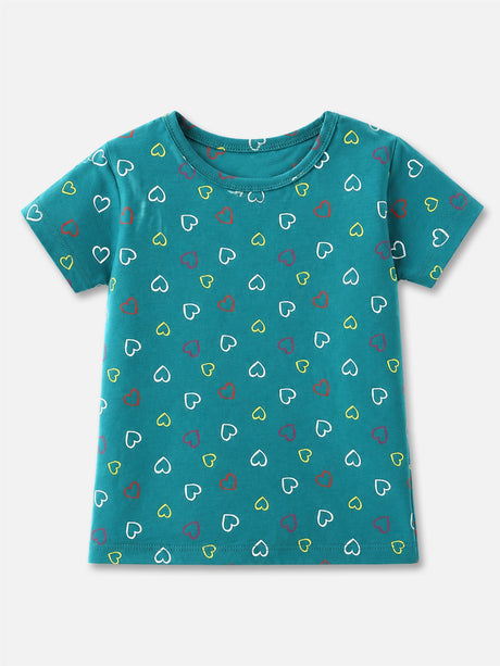 Girls T-Shirt Round Neck Half Sleeves