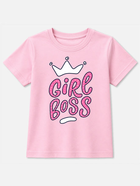Girls T-Shirt Round Neck Half Sleeves