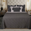 King Cotton Jersey Bedcover Set Geometric Quilted - Bodycare