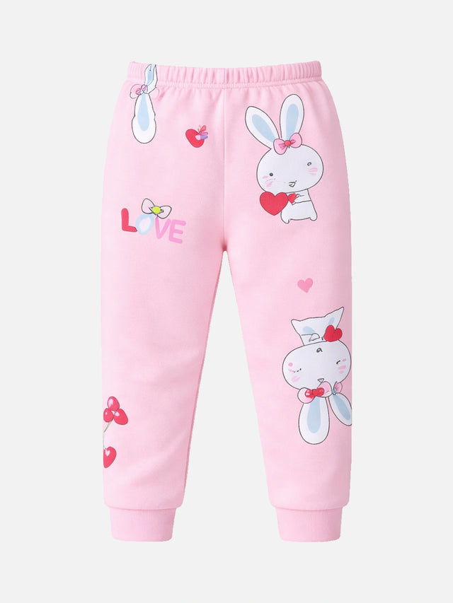Baby Girls Cotton Pyjama Pants with Inner Elastic for Comfortable Sleepwear and Regular Nightwear - Pack of 1
