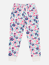 Girls French Terry Printed Track Pant with Regular Fit for Casual Wear, Lounge Comfort and Regular Use