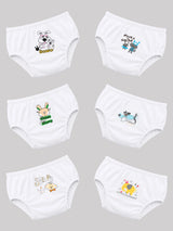 Baby Girls Printed Panty with Inner Elastic Waistband for Soft Everyday Innerwear Comfort and Regular Use - Pack of 6
