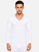 Men Antibacterial Thermal Top with V Neck and Full Sleeves for Winter Base Layering and Cold-Weather Comfort Essentials