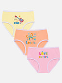 Girls Innerwear Panty with Top Elastic for Comfortable Everyday Fit, Easy Support and Wardrobe Essentials - Pack of 3