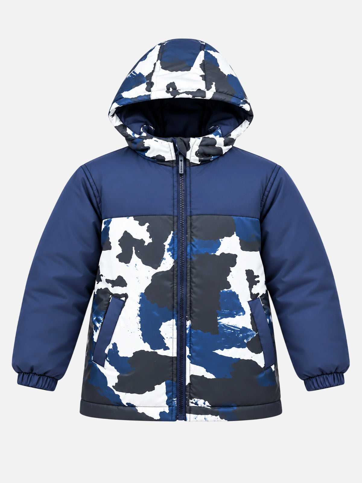 Boys Polyester Quilted Hooded Winter Jacket with Full Sleeves for Warm Casual Wear and Outdoor Comfort - Pack of 1
