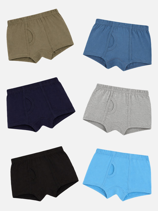 Boys Innerwear Trunk Inner Elastic for Everyday Innerwear Comfort, Secure Fit and Regular Use - Pack of 6