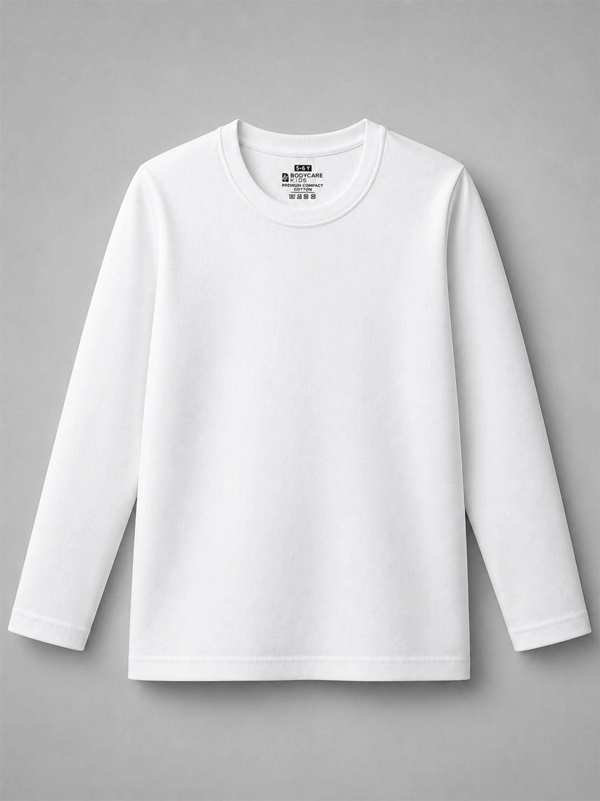 Girls Solid Cotton Round Neck Full Sleeve T-Shirt with Regular Fit for Casual Wear and Everyday Comfort - Pack of 1