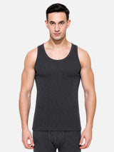 Men Antibacterial Sleeveless Thermal Top with Round Neck and Regular Fit for Winter Base Layering - Pack of 1
