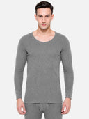 Men Thermal Top with Round Neck and Full Sleeves for Winter Wear, Warm Base Layer Comfort and Regular Use